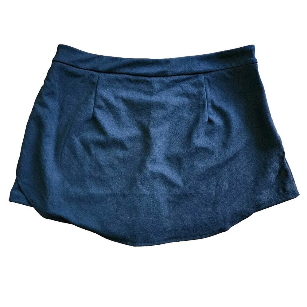 Shein Curve Solid All Black Button Side Detail Zi… - image 5